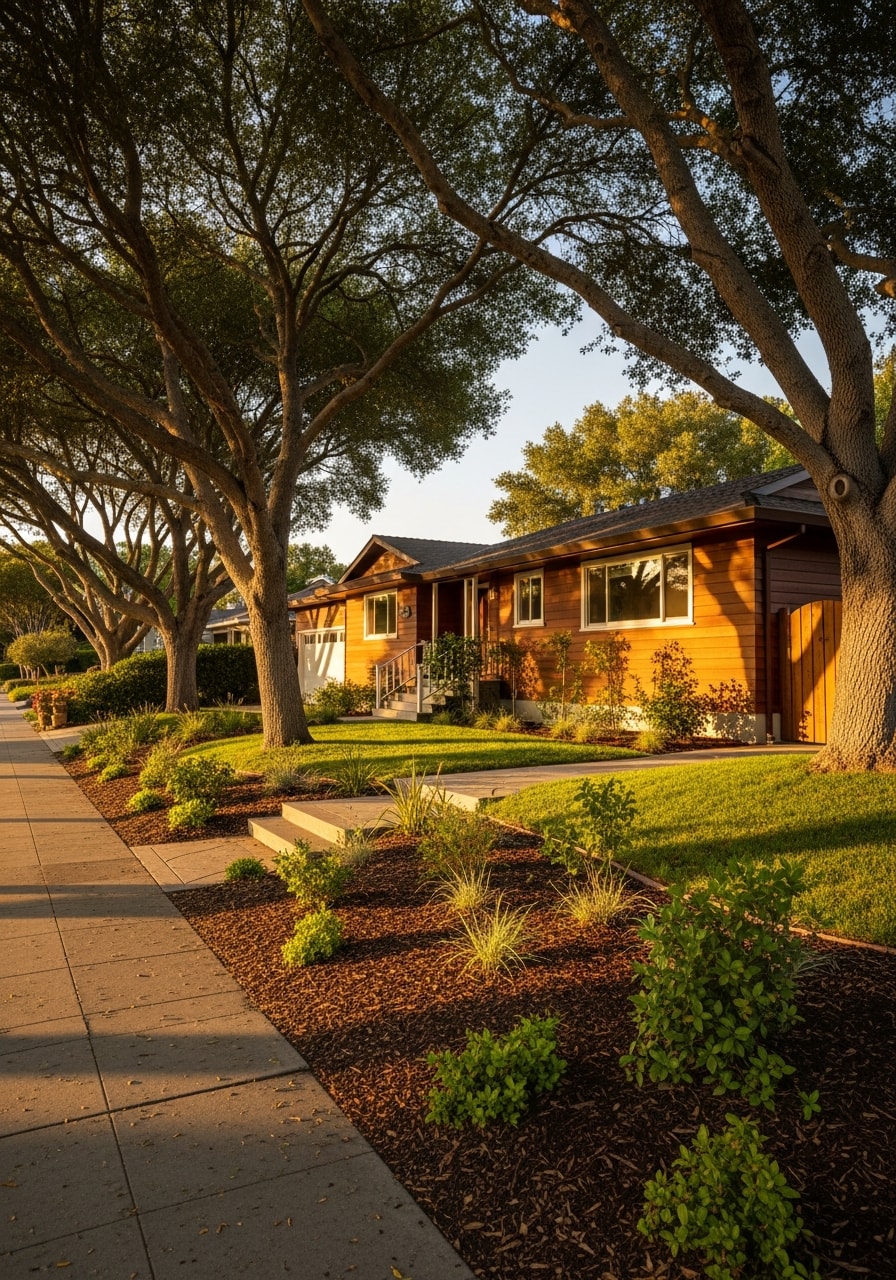 Portrait view of a Redwood City home showing classic Peninsula architecture and neighborhood setting.